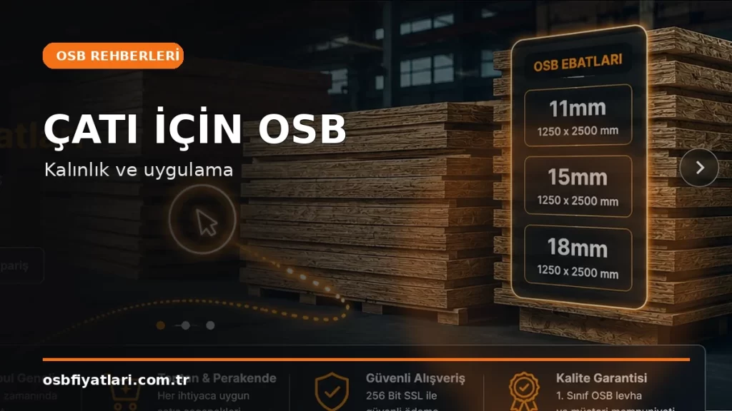 Çatı için OSB kalınlık ve uygulama rehberi