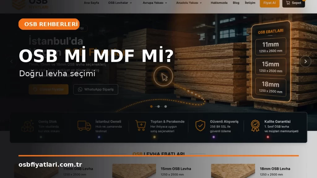 OSB ile MDF karşılaştırması