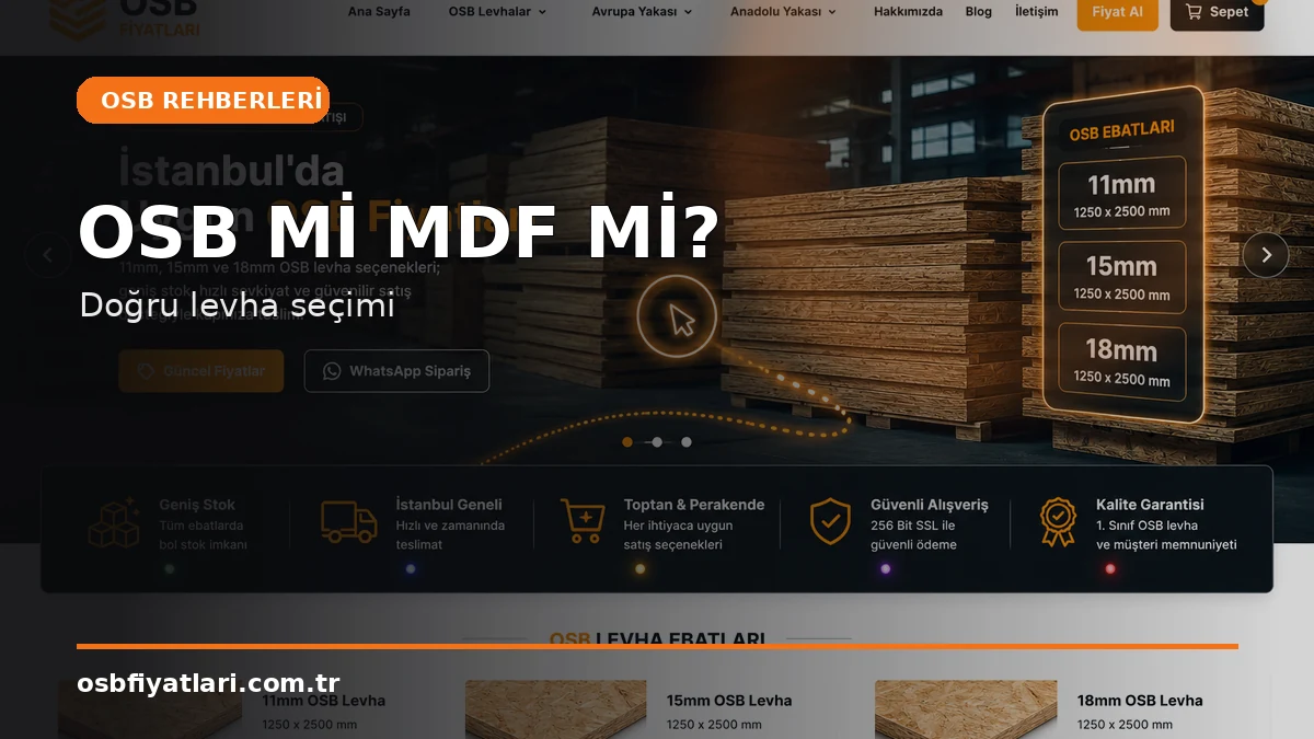 OSB ile MDF karşılaştırması