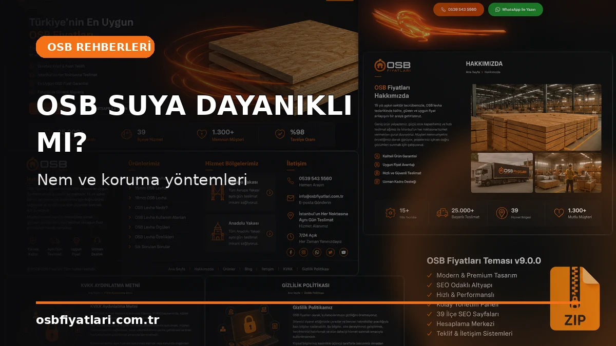 OSB suya dayanıklı mı nem ve koruma yöntemleri